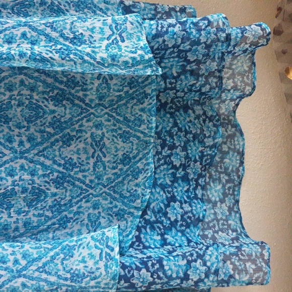 Faded Glory Teal, Royal and White Blue Tank (#12) - Picture 3 of 7